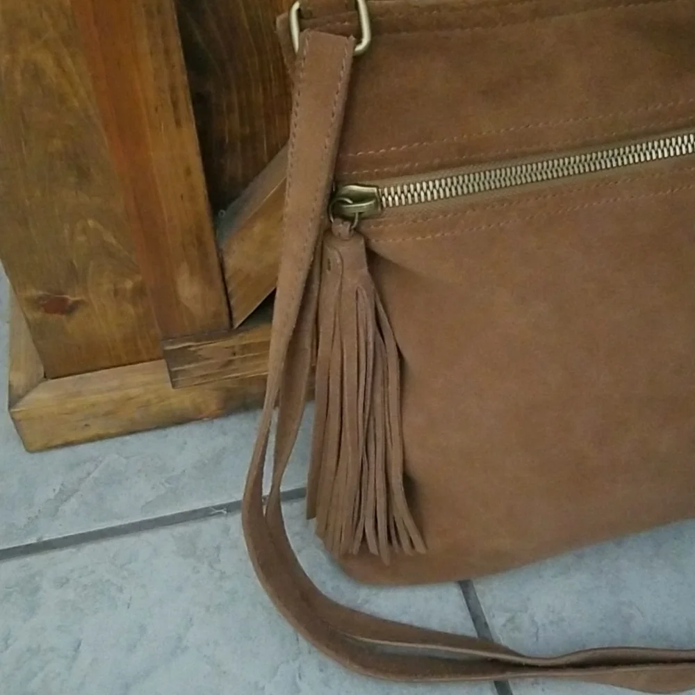 Margot Suede Crossbody Bag - Picture 2 of 12